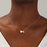 Tiny Silver Initial Necklaces Gifts for Women